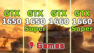 GTX 1650 vs GTX 1650 Super vs GTX 1660 vs GTX 1660 Super  Test in 9 Games [upl. by Enahpad540]