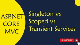 ASPNET CORE MVC  60 Singleton vs Scoped vs Transient Services in Telugu [upl. by Carmita544]