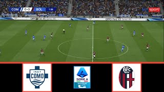 COMO VS BOLOGNA  SERIE A 20242025  FOOTBALL LIFE 2024 [upl. by Yelmene]