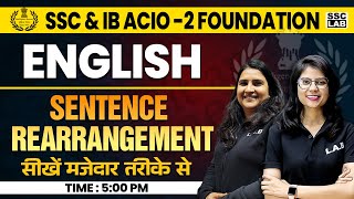 SSC  IB ACIO  2  SENTENCE REARRANGEMENT  CONCEPTS AND TRICKS  ENGLISH CLASSES BY SONALI MAM [upl. by Mina]