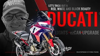 Ducati MultiStrada V4 Pikes Peak amp V4S Both Kitted Out With An Ezcan And New Denali Lights [upl. by Aisined65]