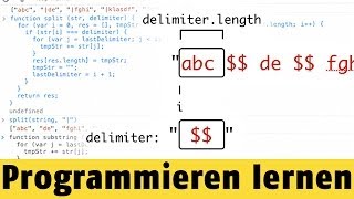 Wie spaltet man Strings  Programmieren lernen mit JavaScript 21 [upl. by Terencio45]