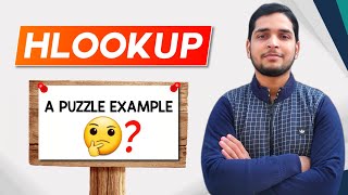 HLOOKUP in Excel With Puzzle Example in Hindi  Hlookup with Columns and Rows [upl. by Aicittel208]