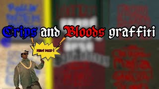 Crips and bloods graffiti mod gta san andreas [upl. by Bekah]