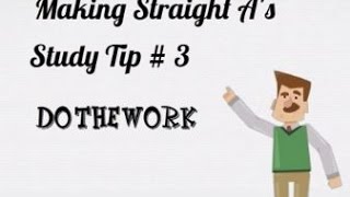 Making Straight As Study Tip  3 [upl. by Ecnaret]