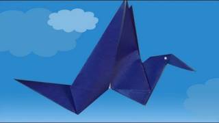 Como fazer um Pássarobatealas de papel origami [upl. by Yessej]