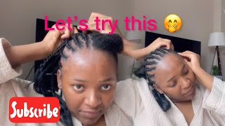 Plaiting your own hair hairstyle vlog naturalhair [upl. by Eirrot783]