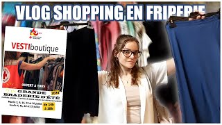 VLOG SHOPPING DE SECONDE MAIN  DERNIER JOUR BRADERIE FRIPERIE LA CROIX ROUGE [upl. by Malarkey]