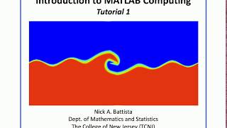 MATLAB Computing Tutorial 1 [upl. by Ynor]