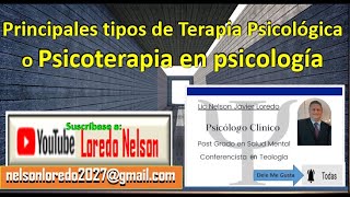 Psicología Tipos de Terapias Psicológicas [upl. by Mossolb109]