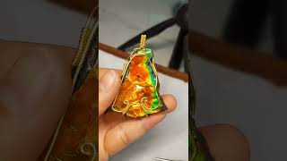 Ammonite Wirewrapped Pendant ammonite fossil shorts short shortvideo shortfeed pendant [upl. by Edmund]