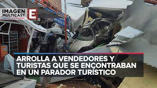 Chihuahua Tráiler se impacta contra autos y puestos de comida y mata a 10 personas [upl. by Carbone721]