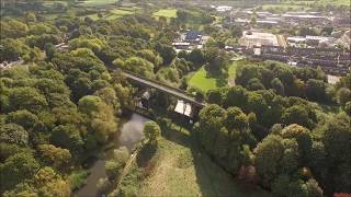 Yorkshire by drone Mann Dam Reservoir and viaduct [upl. by Pisano]