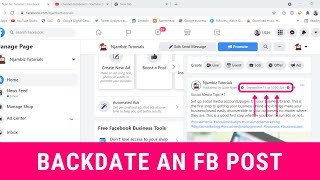 How to backdate a Facebook post on your page in 2021  Facebook Tutorials [upl. by Nova799]