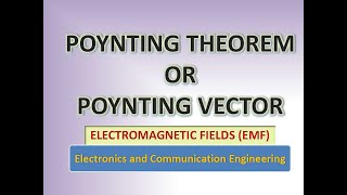 Poynting theorem or Poynting vector [upl. by Nehcterg800]