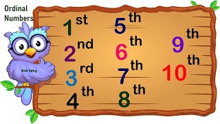 Ordinal Numbers  Mathematics  Learn Ordinal Numbers First to Tenth  Kids Entry [upl. by Gitlow]