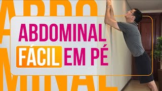 DIMINUIR BARRIGA RÁPIDO com PRANCHA FÁCIL NA PAREDE I Exercícios para Iniciantes  Nível 4 [upl. by Ocirederf]