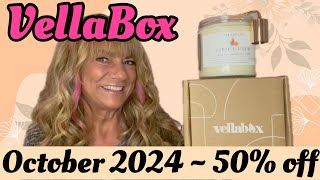 Pumpkin Pickin’ VellaBox October 2024 Featuring CAM CANDLES  50 off candles subscriptionbox [upl. by Ivzt]