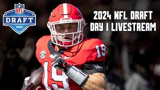 🔴 LIVE 2024 NFL Draft Day 1 Livestream  Where Will Marvin Harrison Jr Go Drake Maye [upl. by Saudra]