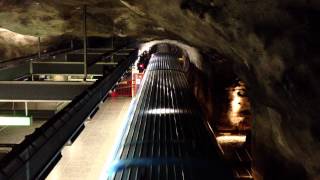 Tunnelbana  Stockholm subway  C14  Västra Skogen HD [upl. by Gnilrad]