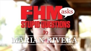 FHM Asks Stupid Question To Marian Rivera [upl. by Viviane]