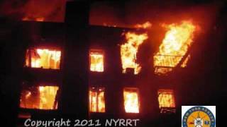 FDNY 2192011 Brooklyn 5 Alarm fire 346 East 29 St near Ave D [upl. by Imiaj]