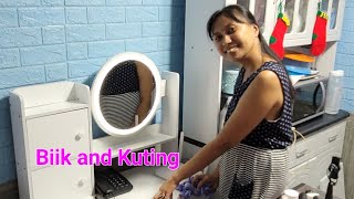 Biik assembles Kutings Christmas gift new makeup deskvanity from Shopee [upl. by Latham]