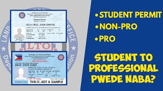 PAGKAKAIBA NG NONPRO SA PROFESSIONAL DRIVERS LICENSE  PWEDE NABANG STUDENT TO PROFESSIONL AGAD [upl. by Ellednahc]