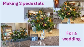 Making 3 pedestal arrangements for a wedding [upl. by Silsbye315]