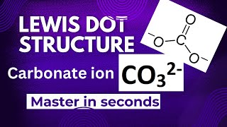 Master CO3 2 lewis dot structure  Carbonate ion [upl. by Ynneb]