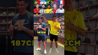 Ronaldo VS Messi VS Neymar VS Haaland VS Mbappe Height Challenge [upl. by Countess]