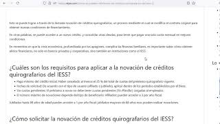 ¿Cómo se pueden refinanciar los créditos quirografarios del IESS [upl. by Ahsaz802]