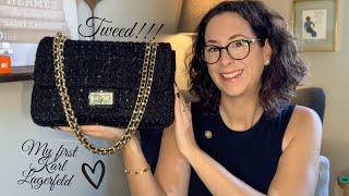 Karl Lagerfeld Agyness Tweed handbag reveal [upl. by Clawson]