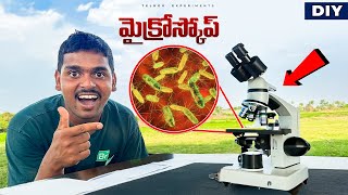 How To Make a 10000X Microscope Homemade Easy 🔥🔥 DIY Most Powerful MICROSCOPE…😱😱 Telugu Experiments [upl. by Amitak]