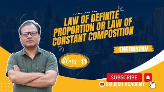 law of definite proportion or law of constant composition by srijesh academy [upl. by Yenial853]