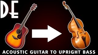 Turning an Acoustic Guitar into an Upright Bass [upl. by Pelmas]