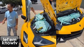 Johnny Dang Just Did An After School Giveaway To The People In His City Got Backpacks In His Lambo😤 [upl. by Middleton]