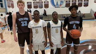 WESTTOWN vs PEDDIE SCHOOL NJ MATT MAYOCK x SEYPHON TRIPLETT x THE COLEMAN TWINS [upl. by Meijer]