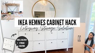 IKEA HEMNES SHOE CABINET HACK I SHOE STORAGE IDEAS I ENTRYWAY MAKEOVER PT1 [upl. by Nomolos]