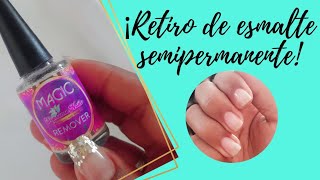 como retirar esmalte SEMIPERMANENTE correctamente paso a paso para principiantes nailsart [upl. by Luamaj]