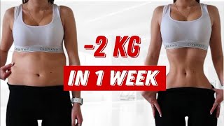 TINY WAIST FAT BURN WORKOUT DITCH YOUR DONUT BELLY WITH THIS STANDING WORKOUT [upl. by Adna]