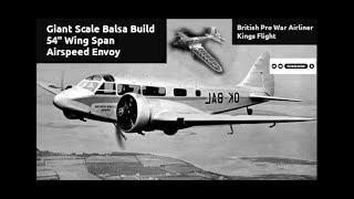 Giant Scale 54quot Wing Span Airspeed Envoy Vintage Model Plane Build 2 [upl. by Lodhia]