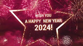 a Happy New Year 2024 Wishes Video Effects HD  First Time Star Style New Year Wishes [upl. by Iniffit]