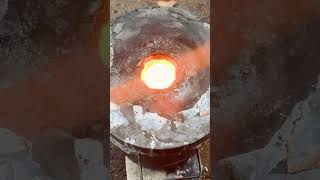 Making a Niobium Alloyed Crucible Steel Watch the full vid on my channel bladesmithing maker [upl. by Kciderf]