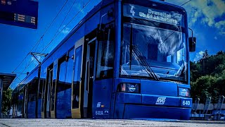 Straßenbahn in Kassel  Der 8 NGTW  plus Beiwagen [upl. by Enyawed]