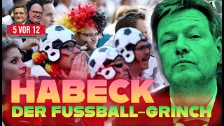 Habeck will Geisterspiele für quotgrüne FußballEM 2024quot  5 vor 12 [upl. by Ayrolg]