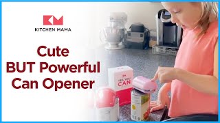 Cute But Powerful Electric Can Opener  Kitchen Mama Mini Electric Can Opener Review [upl. by Orabla]