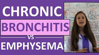 Chronic Bronchitis vs Emphysema Pathophysiology Treatment Nursing Symptoms  COPD NCLEX Review [upl. by Innig732]