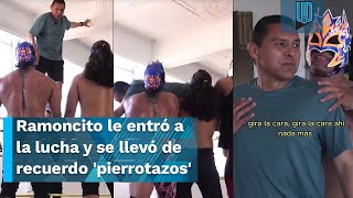 Ramoncito Morales le entró a la lucha libre y ¡hasta pierrotazos se llevó de recuerdo [upl. by Aekim810]