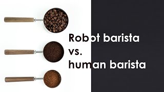 Robot Barista At Rozum Café vs Human Barista [upl. by Lewert]